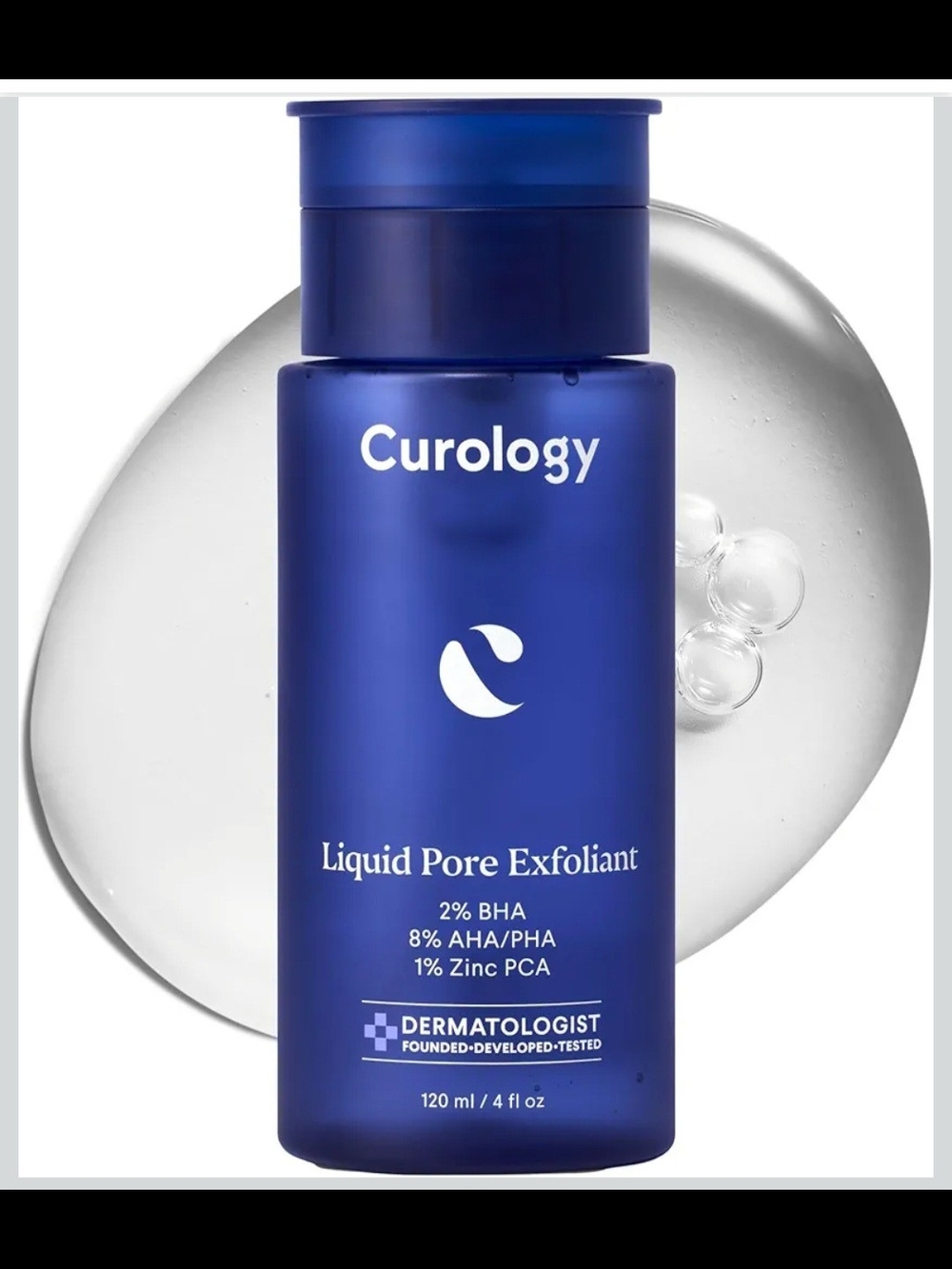 Curology Liquid Pore Exfoliant 2% BHA 8% AHA PHA Zinc PCA 4oz NEW